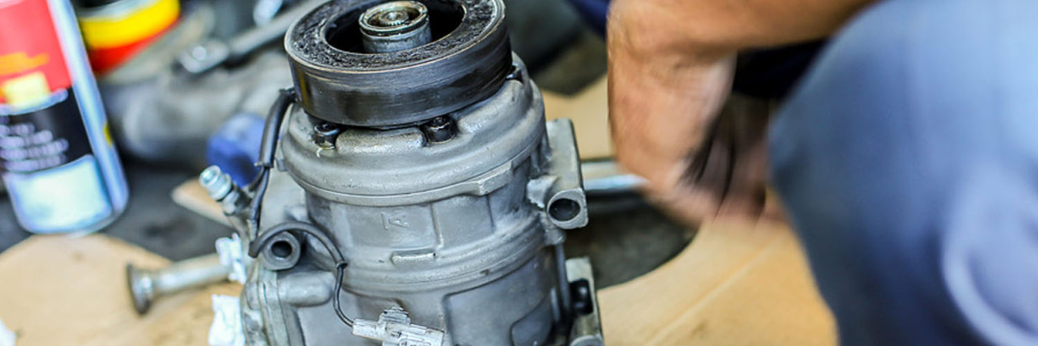 In this picture, an expert technicians is repairing car differential of a luxury car in Dubai